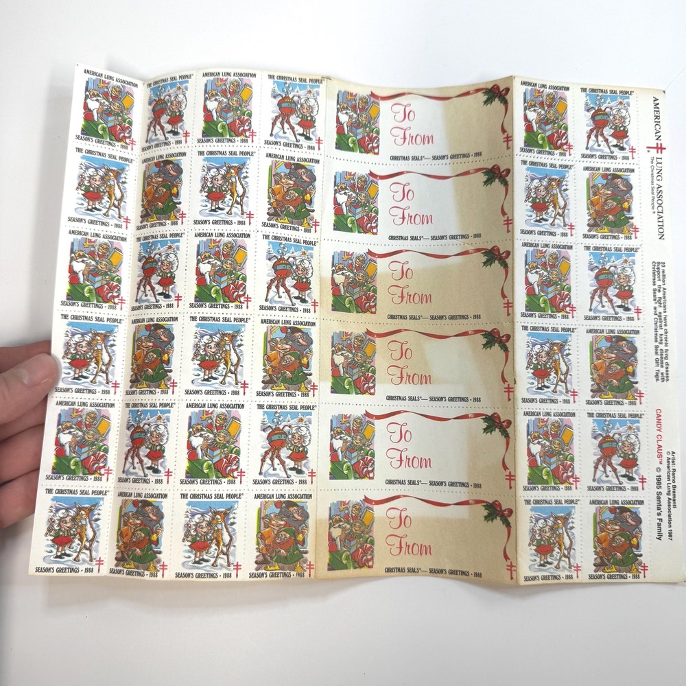 Vintage Christmas seals: 1988 American Lung Association